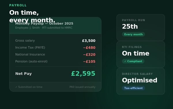 Taxity start-up accounting service — new business checklist showing company incorporation, Xero setup, VAT registration and PAYE, completed 