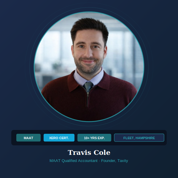 Travis Cole MAAT, qualified accountant and founder of Taxity, Fleet Hampshire